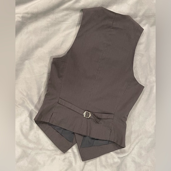 H&M Jackets & Coats Hm Suit Vest W Buttons Gray W Pinstripes Back